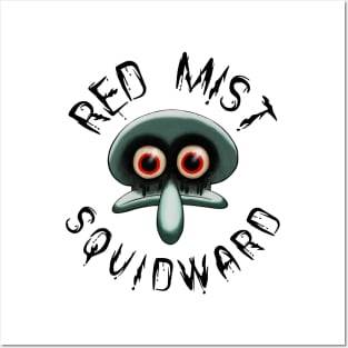 Red Mist Squidward Posters and Art